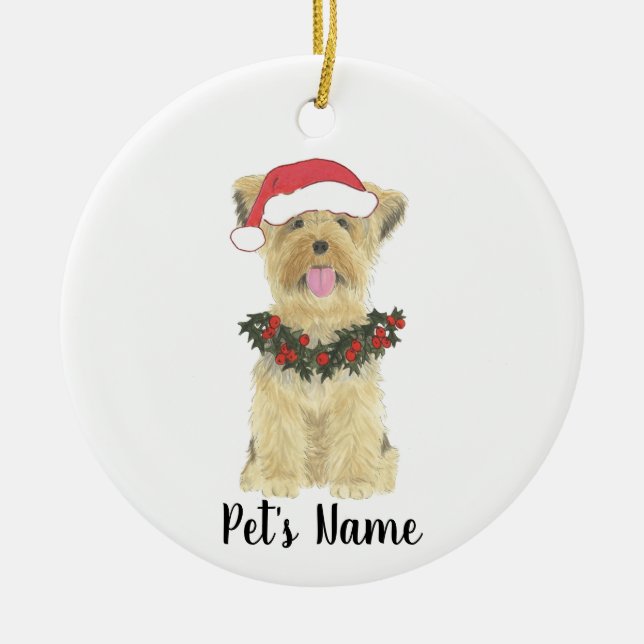 Personalisiert Yorkshire Terrier Keramik Ornament (Vorne)