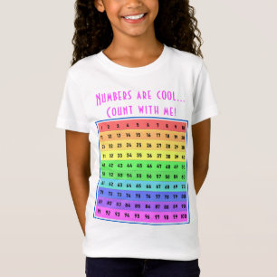 Personalisiert "Zahlen sind cool!" 1-100 Sek. Kind T-Shirt