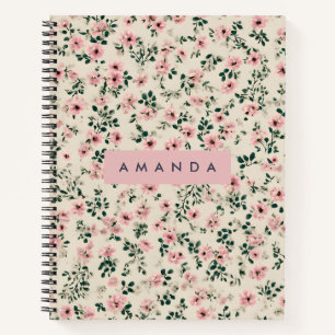 Personalisiert zart rosa Blossom Notizbuch