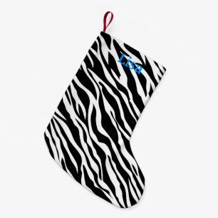 Personalisiert Zebra Print Weihnachten Strumpf Kleiner Weihnachtsstrumpf