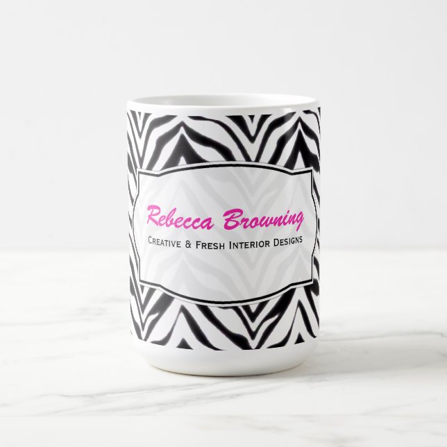 Personalisiert: Zebra-Tasse Kaffeetasse (Mittel)