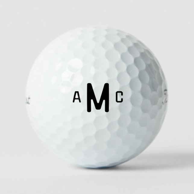 Personalisiert zeitgenössische Monogramm Titleist  Golfball (Vorderseite)