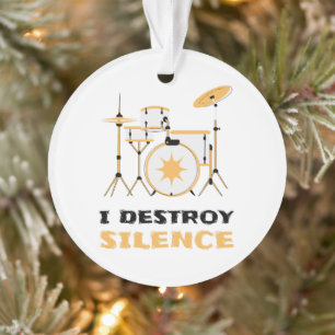 Personalisiert zerstöre ich die Stille Funny Drumm Ornament
