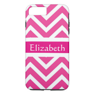 Personalisiert Zigzag Zickzack Muster Rosa und Wei Case-Mate iPhone Hülle