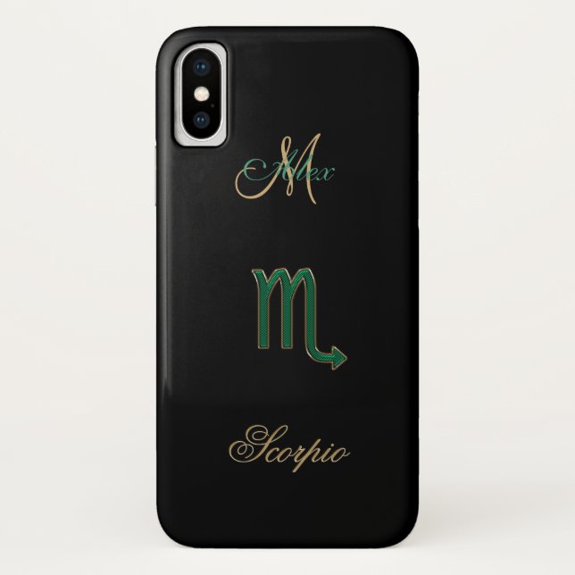 Personalisiert Zodiac Sign Scorpio iPhone X Fall Case-Mate iPhone Hülle (Rückseite)