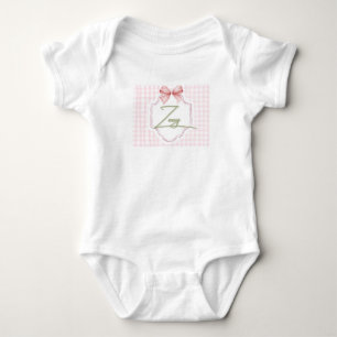 Personalisiert Zoey Baby Girl Kinderzimmer Bow&Gin Strampler