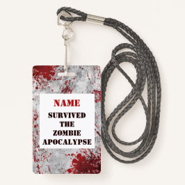 Personalisiert Zombie Apokalypse Blood Lanyard Ausweis