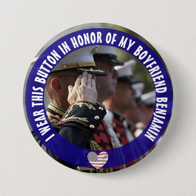 Personalisiert zu Ehren meines Freundes Button (Vorderseite)