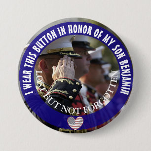 Personalisiert zu Ehren meines Sohnes Button