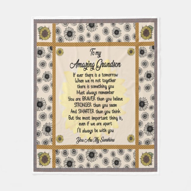 Personalisiert zu meinem Phantastischen Enkel von  Fleecedecke (Vorderseite)