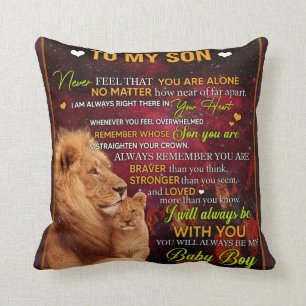 Personalisiert zu meinem Sohn Löwe, Liebe Brief vo Kissen