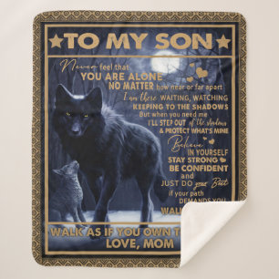 Personalisiert zu meinem Sohn Sherpadecke