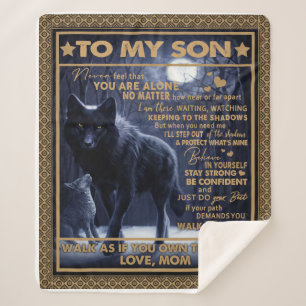 Personalisiert zu meinem Sohn, Son Birthday Gesche Sherpadecke