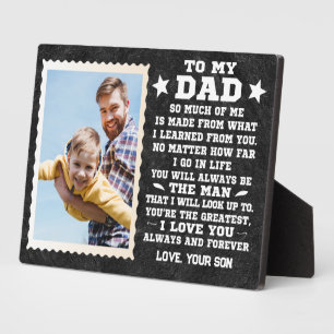 Personalisiert zu meinem Vater Individuelle Name & Fotoplatte