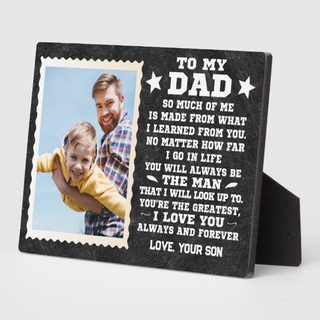Personalisiert zu meinem Vater Individuelle Name & Fotoplatte (Seite)