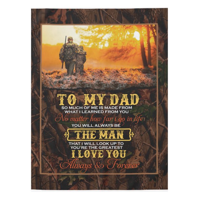 Personalisiert zu meinem Vater Liebe Brief von Son Tischdecke (Vorderseite)