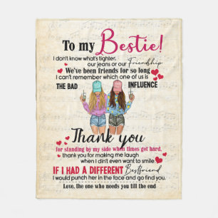 Personalisiert zu meiner Bestie Blanket Fleecedecke