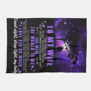 Personalisiert zu meiner Ehefrau, Brief von Eheman Geschirrtuch