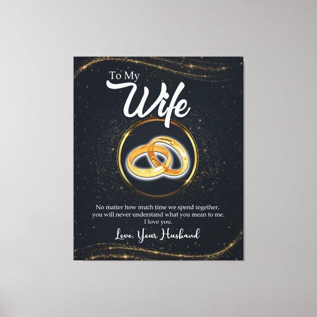 Personalisiert zu meiner Ehefrau | Geschenke für V Leinwanddruck (Vorderseite)