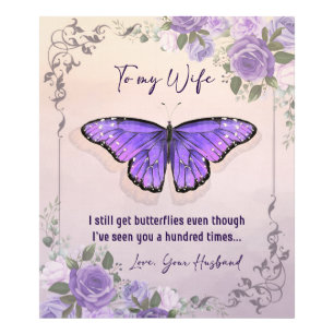 Personalisiert zu meiner Ehefrau  Liebe Brief von  Fotodruck