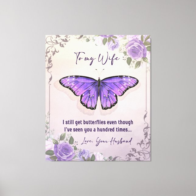 Personalisiert zu meiner Ehefrau | Liebe von Ehema Leinwanddruck (Vorderseite)