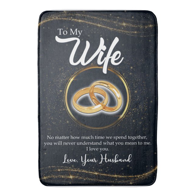 Personalisiert zu meiner Ehefrau | Mehrzweckgesche Badematte (Vorderseite Vertikal)