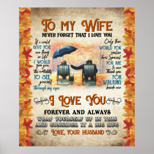 Personalisiert zu meiner Ehefrau von Husband Poster