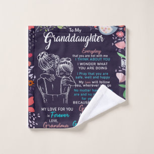 Personalisiert zu meiner Enkelin Blanket Waschlappen
