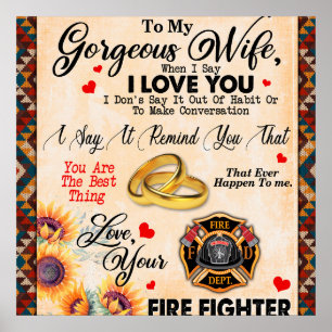 Personalisiert zu meiner herrlichen Ehefrau Sonnen Poster