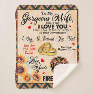 Personalisiert zu meiner herrlichen Ehefrau Sonnen Sherpadecke