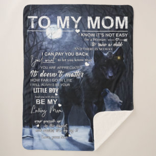 Personalisiert zu meiner Mama vom Sohn, Sherpadecke