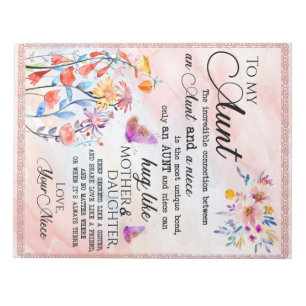 Personalisiert zu meiner Tante aus Niece Notizblock