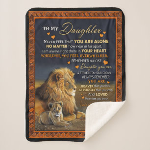 Personalisiert zu meiner Tochter aus dem Vater, Sherpadecke