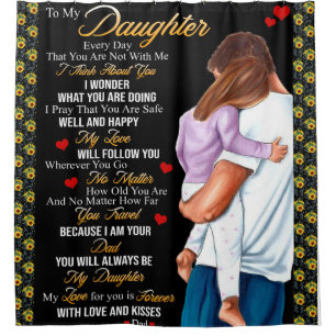 Personalisiert zu meiner Tochter Blanket Duschvorhang