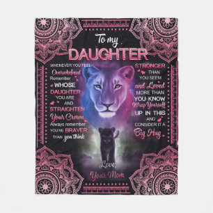 Personalisiert zu meiner Tochter Blanket Fleecedecke