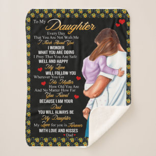 Personalisiert zu meiner Tochter Blanket Sherpadecke