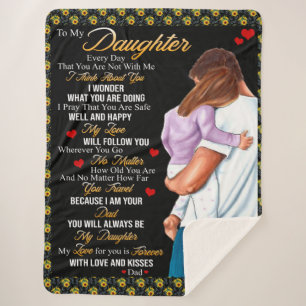 Personalisiert zu meiner Tochter Blanket Sherpadecke