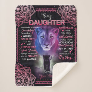 Personalisiert zu meiner Tochter Blanket Sherpadecke