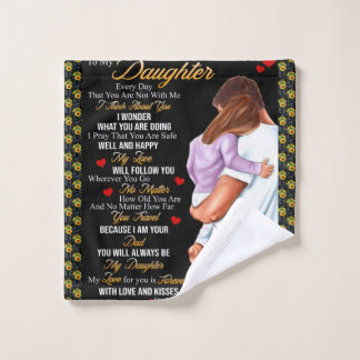 Personalisiert zu meiner Tochter Blanket Waschlappen