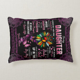 Personalisiert zu meiner Tochter Butterfly Blanket Dekokissen