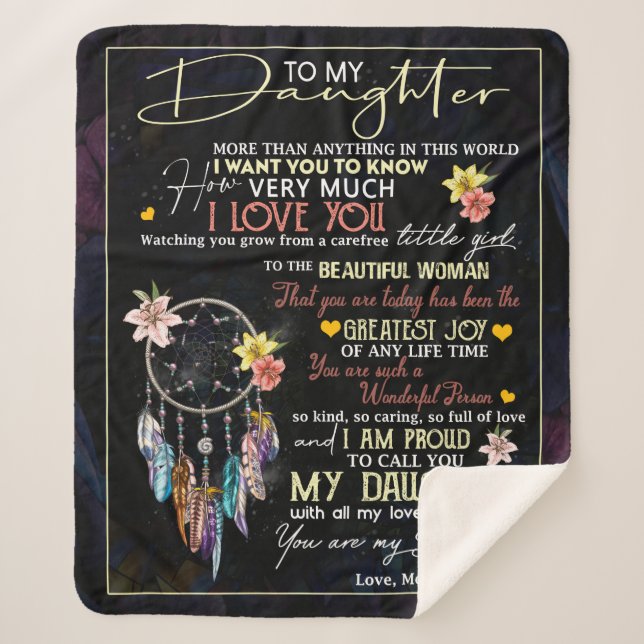 Personalisiert zu meiner Tochter, Liebe aus dem Tr Sherpadecke (Vorderseite)