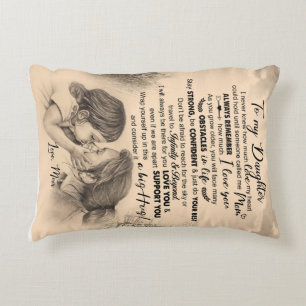 Personalisiert zu meiner Tochter, Liebe von der Ma Dekokissen