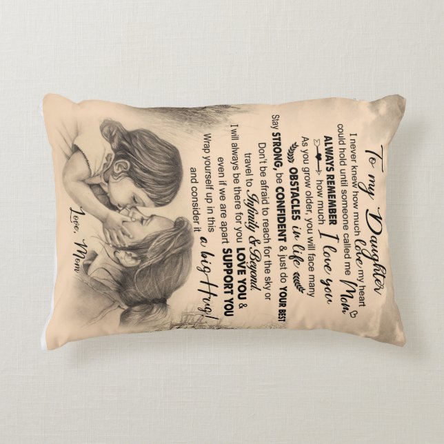 Personalisiert zu meiner Tochter, Liebe von der Ma Dekokissen (Vorderseite)