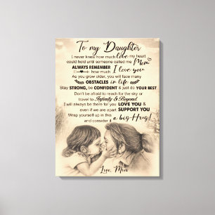 Personalisiert zu meiner Tochter, Liebe von der Ma Leinwanddruck