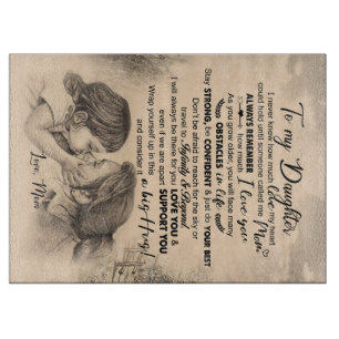 Personalisiert zu meiner Tochter, Liebe von der Ma Schneidebrett