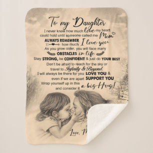 Personalisiert zu meiner Tochter, Liebe von der Ma Sherpadecke