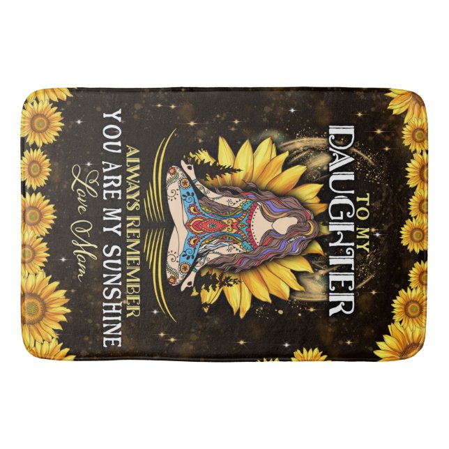 Personalisiert zu meiner Tochter Liebe von Mama Su Badematte (Vorderseite)