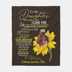 Personalisiert zu meiner Tochter Liebe von Mama Su Fleecedecke