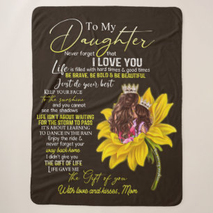 Personalisiert zu meiner Tochter Liebe von Mama Su Sherpadecke