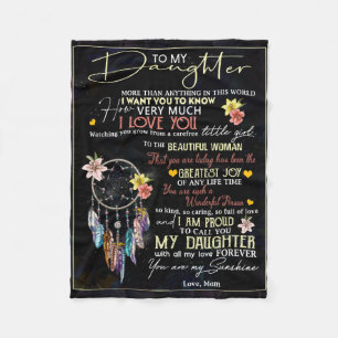 Personalisiert zu meiner Tochter, Liebe von Mama T Fleecedecke